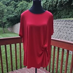 INC International Concepts Red Dolman Sleeve Tunic